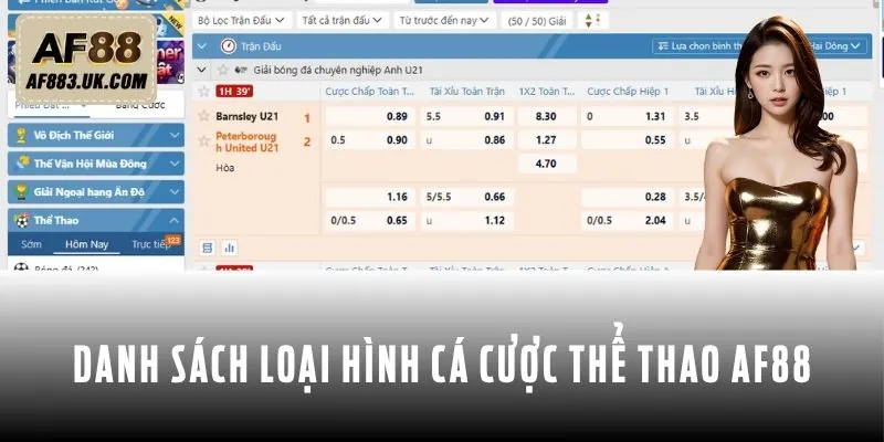 Danh sách các loại hình cá cược thể thao AF88